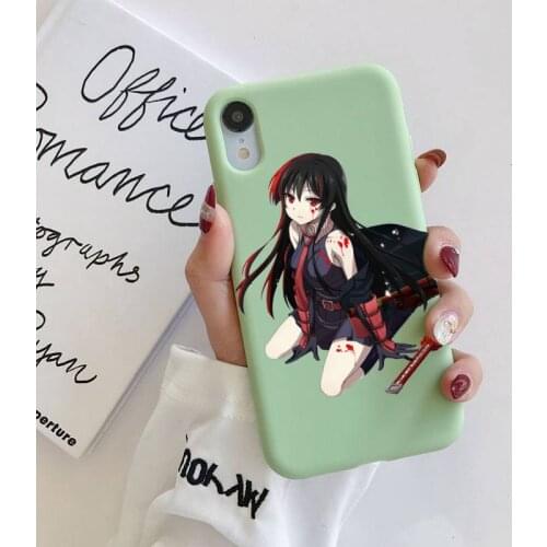 YNDFCNB akame ga kill Phone Case for iPhone 11 Pro Max XR XS X Soft Candy Cover for iPhone 6 6S 7 8 Plus Cases
