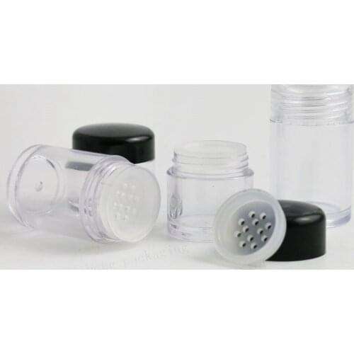 500 X 5g 10g Travel Mini Plastic Powder Cosmetic Bottle Empty Small Women Cosmetic Jar 1/3OZ Container Refiilable Packaging