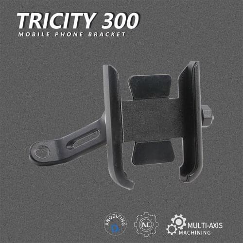 For YAMAHA TRICITY 300/125 2014-2021 2020 2019 Motorcycle CNC Aluminum Alloy Rear Mirror Mobile Phone Bracket GPS Stand Holder