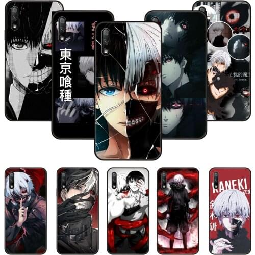 Phone Case For Huawei Honor 9X 10 9 20 8X 8A 8S 7X 7A i A Pro Play Lite Black Cover Etui Luxury Anime Tokyo Ghoul KANEKI KEN