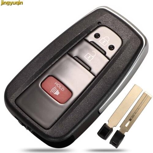 Jingyuqin Remote Smart Car Key Fob Shell Suitable For Toyota Camry RAV4 Corolla C-HR 2019 Auto Key Case Cover 2+1 Buttons