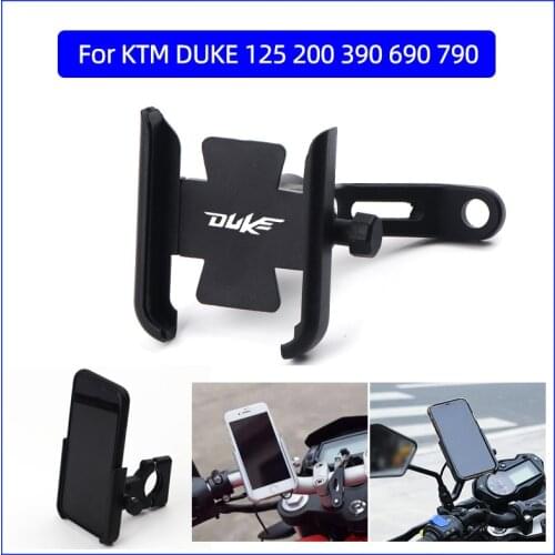For KTM DUKE 125 200 390 690 790 Motorcycle CNC Aluminum Mobile Phone Holder GPS Navigator Mirror Handlebar Bracket Accessories