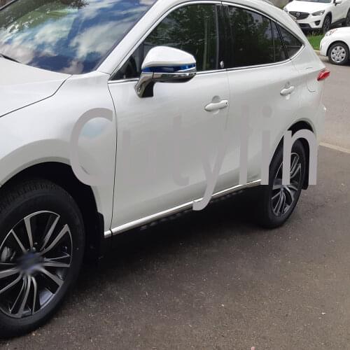 For Toyota Harrier Venza 2020 2021 ABS Chrome Side Door Body Molding Line Cover Trim Protector Decoration Accessories