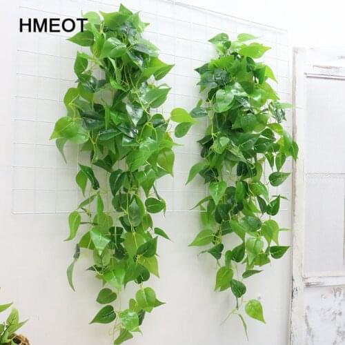 Artificial Plants Home Wedding Decoration Green Plants Lvy Leaf Fake Plants Plastic Garland Vine Artificial Flowers Wall Hanging
