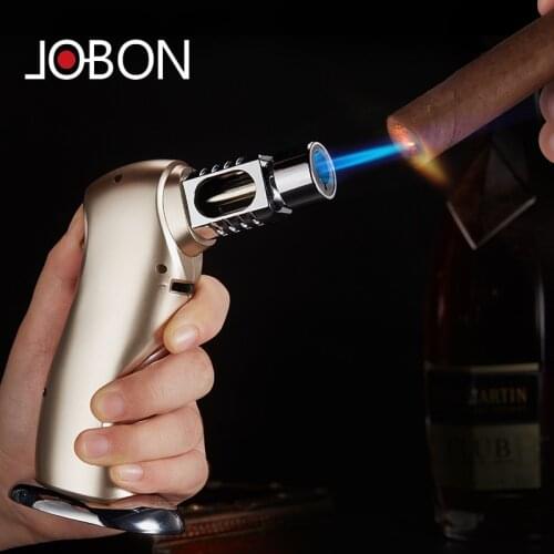 JOBON Inflatable lighter windproof cigar lighter incense moxibustion barbecue igniter