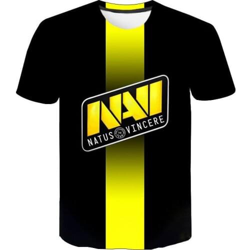 CSGO DOTA2 Mens and Womens Fashion T-shirt 2021 Summer Natus Vincere T-shirt Navi E-sports Team Team Uniform Game