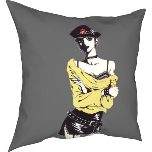 Nana Osaki Full Body Pillowcase Printing Polyester Cushion Cover Decorative Anime Throw Pillow Case Cover Home Zippered 40X40cm