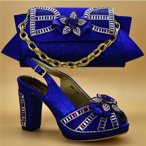 New Nigerian Party Shoe and Bag Sets Sales In Women Matching Shoes and Bag Set African Matching Shoes and Bags Italian In Women