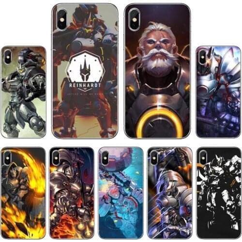 OVERWATCH-Reinhardt-Pattern-Art-Poster Silicone Cover Bag For Xiaomi Mi A1 A2 A3 5X 6X 8 9 9T 10 10T 11 Lite SE Pro