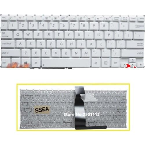 SSEA New Laptop US Keyboard white For ASUS X200 X200C X200CA X200L X200M X200MA F200 F200CA F200LA F200MA NO frame