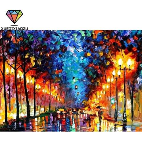 XUEQIXIAOZU Full Round Abstract art Diamond painting diamond embroidery 5D DIY Diamond setting Mosaic painting decoration gifts