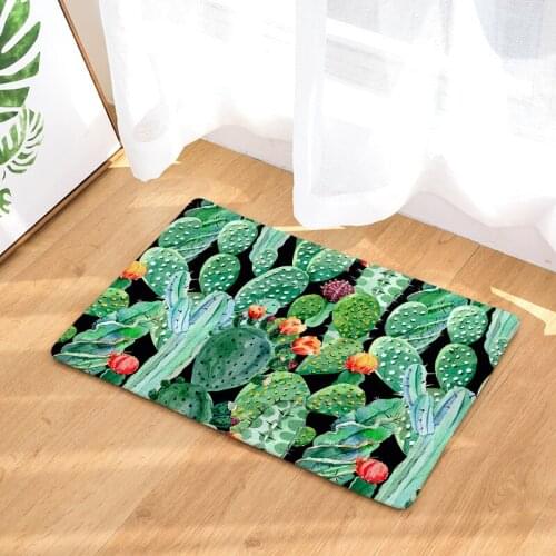 Green Plant Floor Mats Living Rooms Anti-slip Carpet for Bedroom Kitchen Bathroom Rug Welcome Mats for Front Door