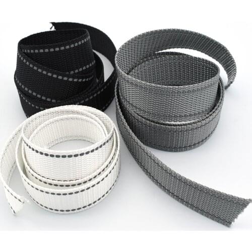 1"(25mm) Safety Reflective Webbing Strap For Bags Sewing Accessories Braid For Decoration Diy Nylon Strap 5yard