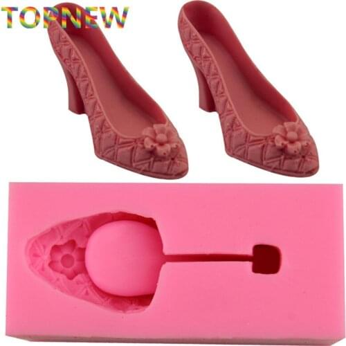 1pcs High Heel Mould Fondant Cake Silicone 3D Lady Shoe Mold For Wedding Cake Decoration DIY Baking Tool