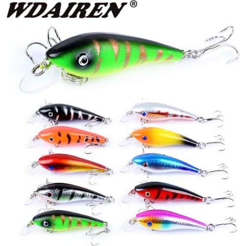1Pcs Floating Minnow Fishing Lures 6cm 4.5g Mini Crank Wobbler Tackle Artificial Hard Baits Crankbait Bass Pike Peche Pesca