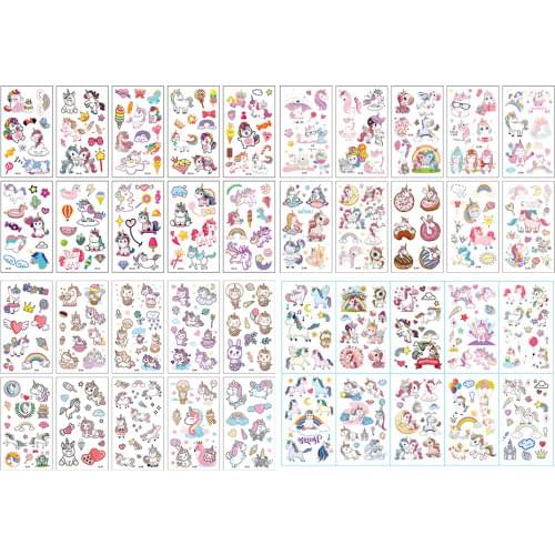 10pcs Color Unicorn Tattoo Set Face Temporary Tatoo Sticker Waterproof Fake Tattoo Children Hand Foot Tattoos Festival