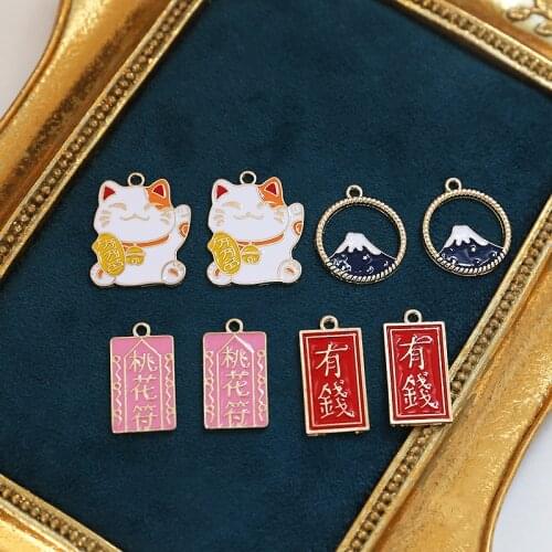 10pcs Cartoon version Earrings for Women Kids face avatar doll cute resin patch diy jewelry mobile phone shell accessories