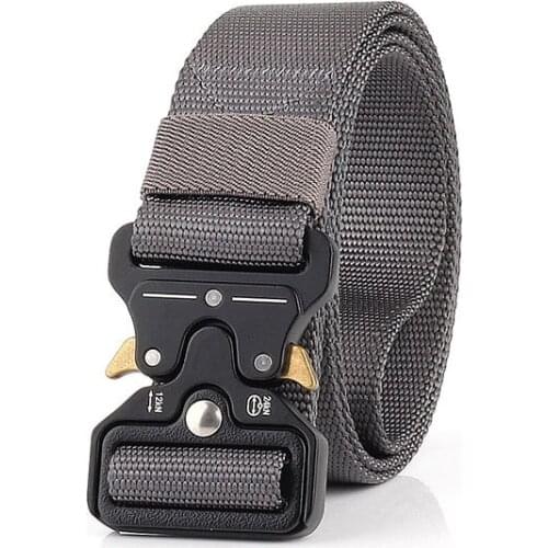 125cm Military Equipment Combat Tactical Belts for Men US Army Training Nylon Metal Buckle Waist Belt Outdoor Hunting Waistband