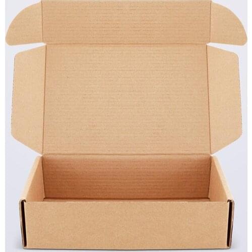15*3cm 100pc Brown Kraft Cardboard Packing Mailing Corrugated Shipping Packaging Box