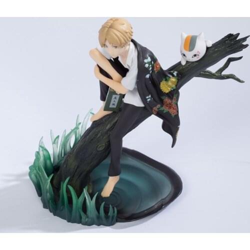 18cm Japanese Anime Natsume Yuujinchou Takashi Natsume With Nyanko Sensei PVC Action Figure Model Collection Toy Gift