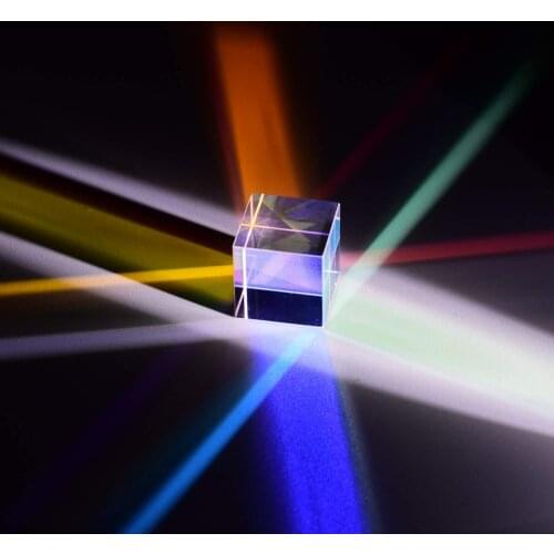 28*28*28mm X-Cube RGB Prism Dispersion Prism for Physics and Decoration Prism Lens