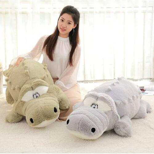 60/80/100 cm Big Anti-stress Crocodile Plush Soft Sleep Pillow Baby Toy Stuffed Baby Appease Cushion