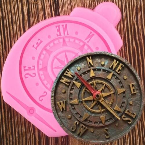 Antique Compass Silicone Molds Cake Decorating Tools DIY Cake Baking Fondant Mould Chocolate Candy Polymer Clay Moulds