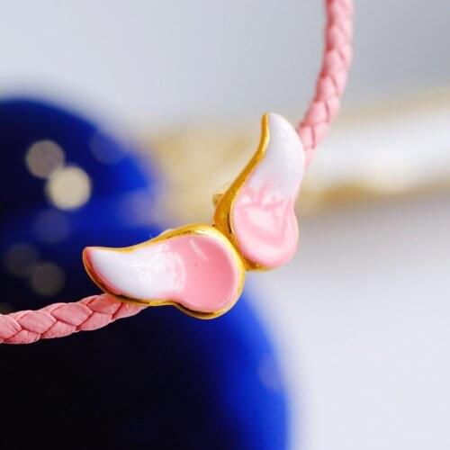 MADALENA SARARA Real 24K gold Fly Wing Bead bracelet Au999 Gold bracelet Ajustable