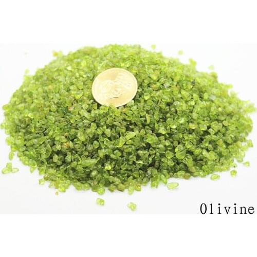 Natural chip Stong Raw green ston rock sandstone beads 3~8MM for education teaching and collection Lucky wish stone jewelry DIY