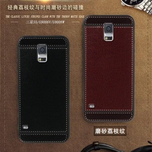 For Samsung S5 Case G900F G9006V G9008W 5.1" Black Red Blue Pink Brown 5 Style Phone Soft TPU Samsung Galaxy S5 Cover