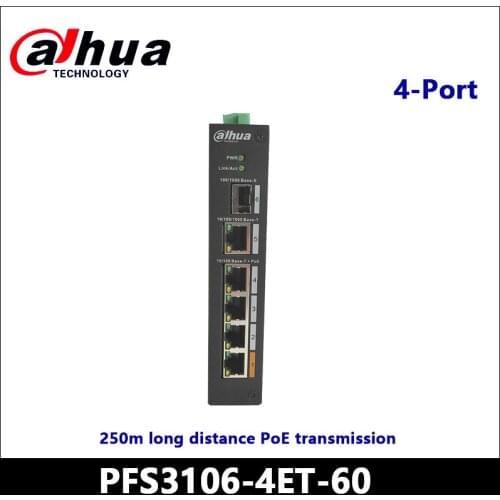 Dahua PoE Switch PFS3106-4ET-60 4-Port PoE Switch (Unmanaged)