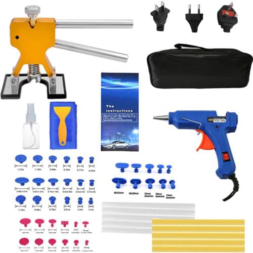 Car Paintless Dent Repair Tools Dent Repair Kit Car Dent Puller with Glue Puller Tabs Removal Kits Auto Body Dent Removal Tool