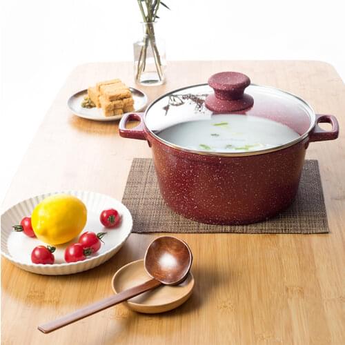 Non Stick Soup Pot Medical Stone Stock Porridge Small Soup Pot Steamed With Lid Garnki Kuchenne Zestaw Kitchen Cookware ZY50SP