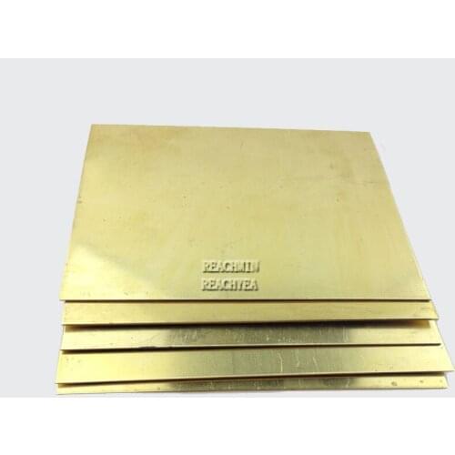 H62 Brass Sheet Thickness 0.5x100x100mm Brass Plate Customized Size CNC Frame Model Mould DIY Contruction Brass Pad