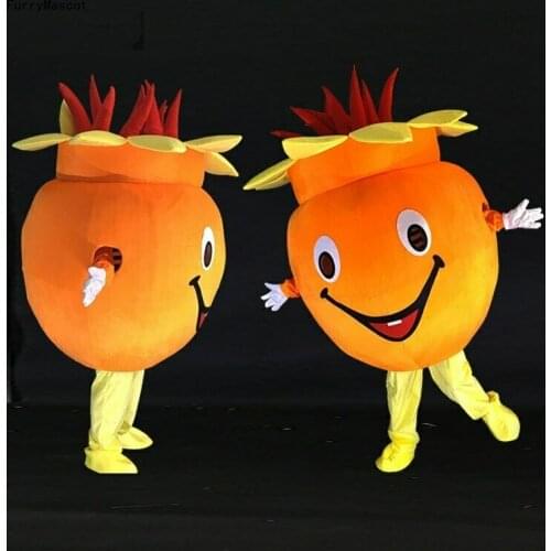 Pomegranate Mascot Costumes Crayon Cartoon Apparel Birthday party Masquerade