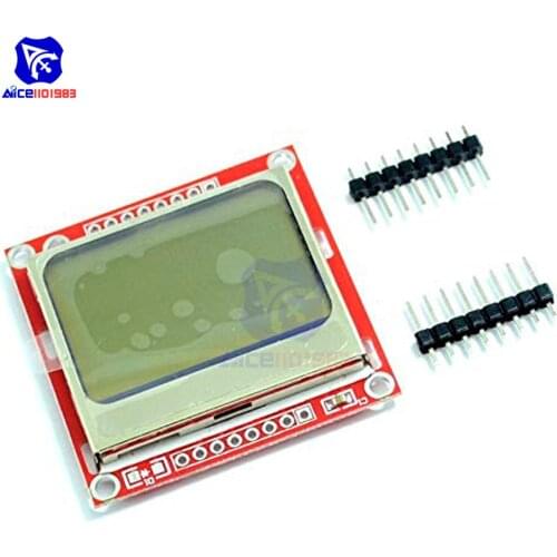 Diymore LCD Display Module White/Blue Backlight 84*48 84x48 for Arduino Nokia 5110 LCD Module