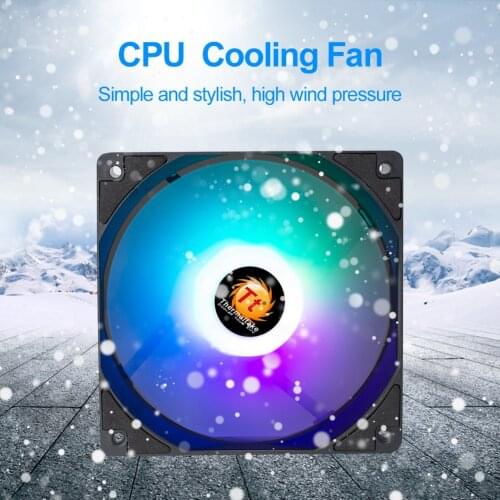Thermaltake Cooling CPU Cooler Fan 12cm Silent 12V 4Pin RGB PC Computer Case Heatsink Quiet Ventilador Silent Radiator Accessory