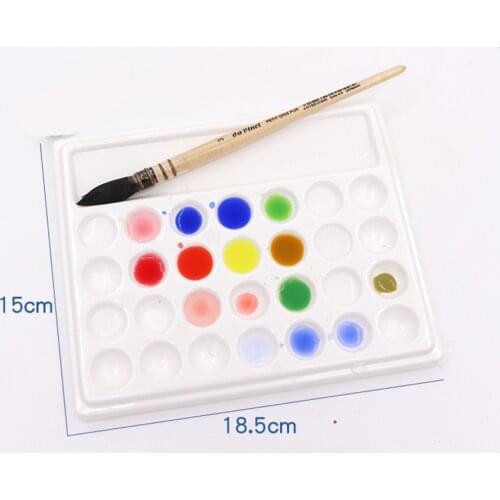 1pcs Resin Artist Paint Palette Imitation ceramic oval Designed Tray for Watercolor Gouache Painting Wave pattern