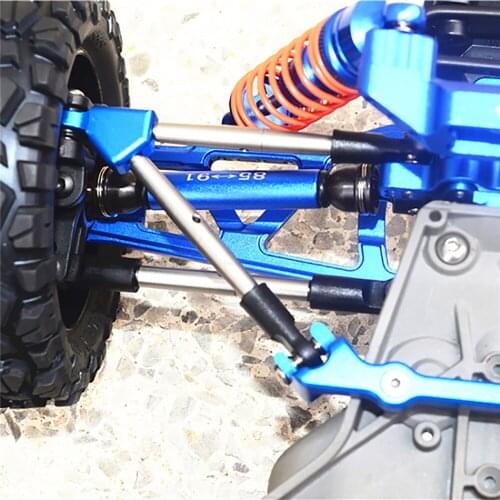 Aluminum Alloy Front Pull Rod Tie Lever Link & Fixed Code Base Set for RAXXAS RUSLTLER 4X4 VXL