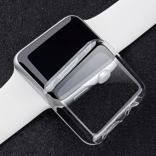 Besegad Transparent Protective Guard Film Case Cover Shell Bumper for Apple Watch iWatch Series 1 2 3 38mm 42mm Accessories