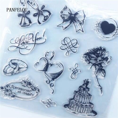The Wedding Cake Transparent Silicone Rubber Clear Stamps Cartoon For Scrapbooking/DIY Easter Wedding Album