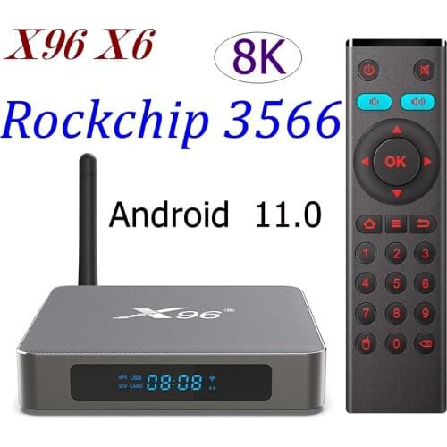 5PCS X96 X6 Android 11.0 TV BOX 4GB 8GB DDR4 32GB 64GB ROM RK3566 64bits 2.4G 5G Dual WiFi 1000M LAN BT 8K Media Player