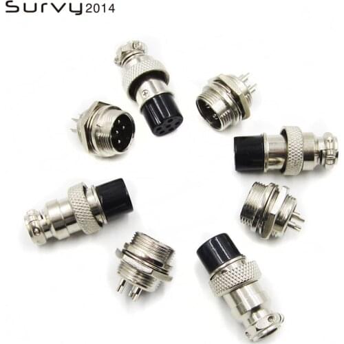 1pc GX16 2-6Pin Male 16mm 1200V Circular Aviation Socket Plug with Cap Lid Wire Panel Connector Sell at a loss diy electronics