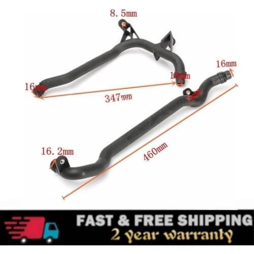 11531705210 11537502525 2pcs WATER + ENGINE HEATER INLET COOLANT PIPE Set For BMW E36 E39 E46 X3 X5 Z3 Z4