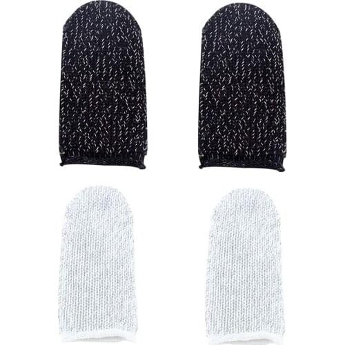 New Sweat Proof Non-Scratch 2pcs Finger Cover Breathable Game Controller Finger Sleeve For Pubg Touch Screen Gaming Thumb Gloves