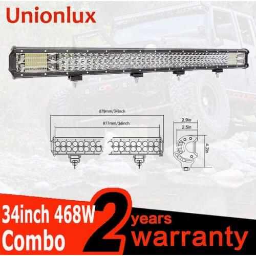 34INCH LED Light Bar truck off Road 12V Car Led Work Light Lamp Off-road 4x4 SUV ATV Tractor Combo headlight bar 24V