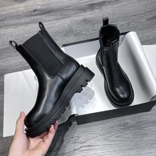 Platform bootsMartin boots womens short boots 2020 new womens boots mid-tube boots Chelsea boots