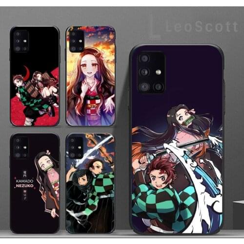 Kamado Nezuko Kimetsu no Yaiba Demon Slayer Phone Case For Samsung A32 A51 A52 A71 A50 A12 A21S S10 S20 S21 Plus Fe Ultra