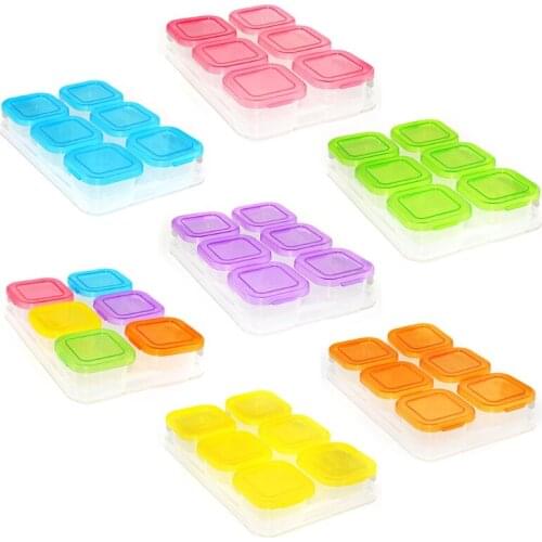 Children Baby Food Container Refrigerator Freezing Cubes with Tray Storage Box 77HD