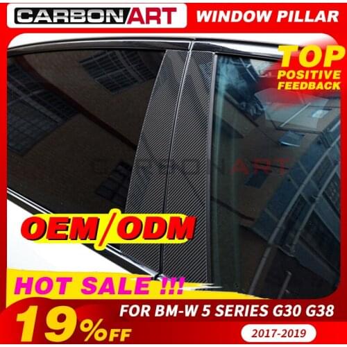 For G30 G38 Carbon Window Pillar For bm-w 5 Series G30 G38 Carbon Fiber Window Pillar 2017-2019 Car For bm-w 5 Series G30 G38
